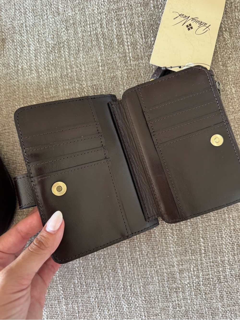 BRAND NEW! Patricia NashGenuine Leather Bifold Wallet with RFID: Dark Brown